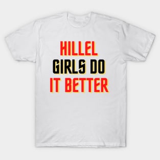 Hillel Girls Do It Better - Red, Gold & Black T-Shirt